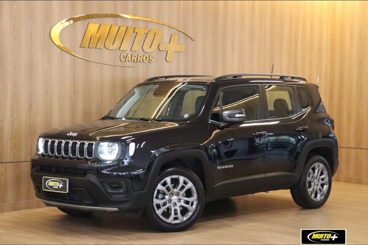 Jeep Renegade preto no estúdio da Muito Mais Carros